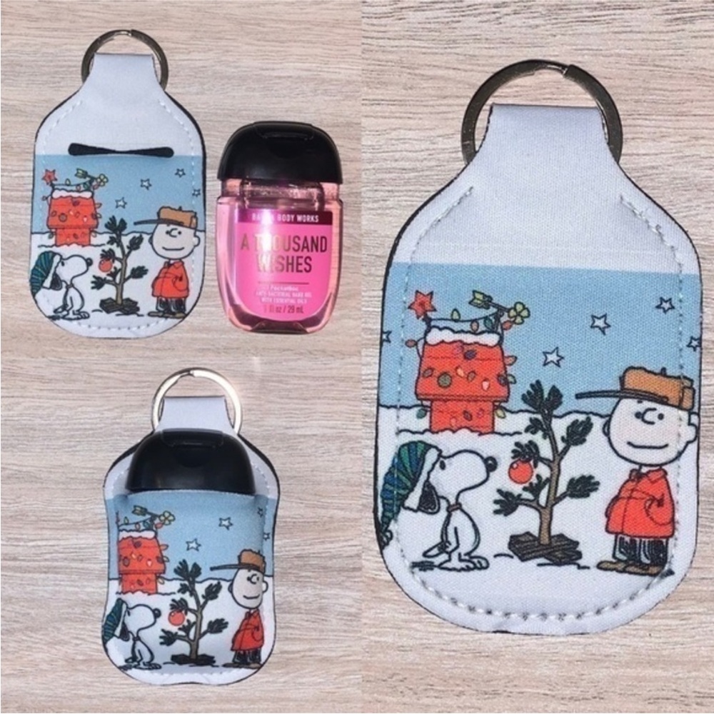 Last 1! Peanuts Charlie Brown Christmas hand sanitizer holder new